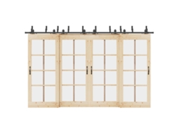 Vidaxl Kit De Ferragens Para Porta Deslizante 366 Cm Aço Preto
