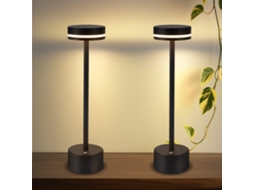 Nettlife Candeeiro De Secretária Led, Alimentada Por Bateria, Sem Fios, Regulável, Recarregável Via Usb-c Com Controlo Por Toque (dourada)
