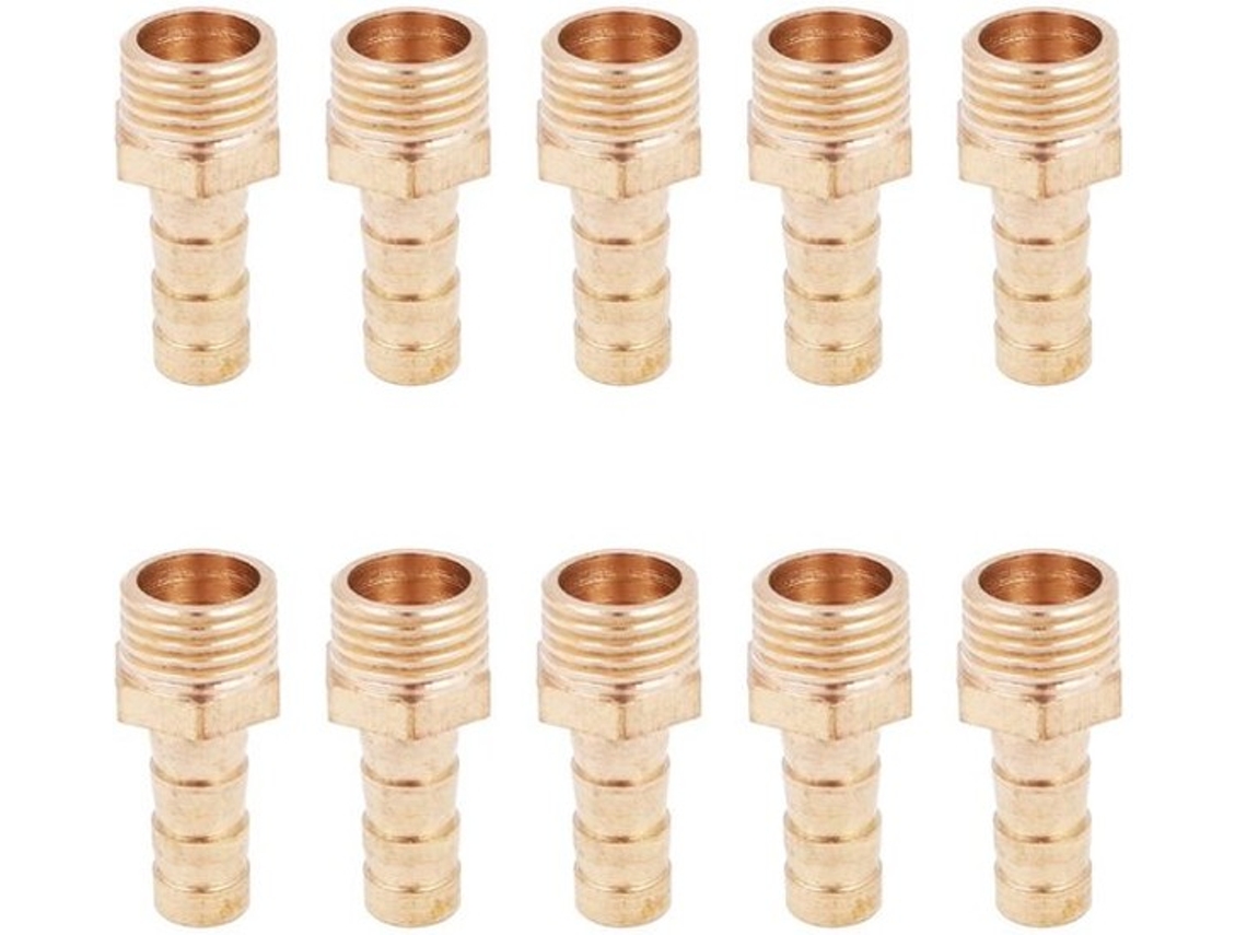 Conector De Pia Slang - Bico De Slang - Adaptação Masculina - 10 Unidades - Jardim E Quarto - 1/4 8mm