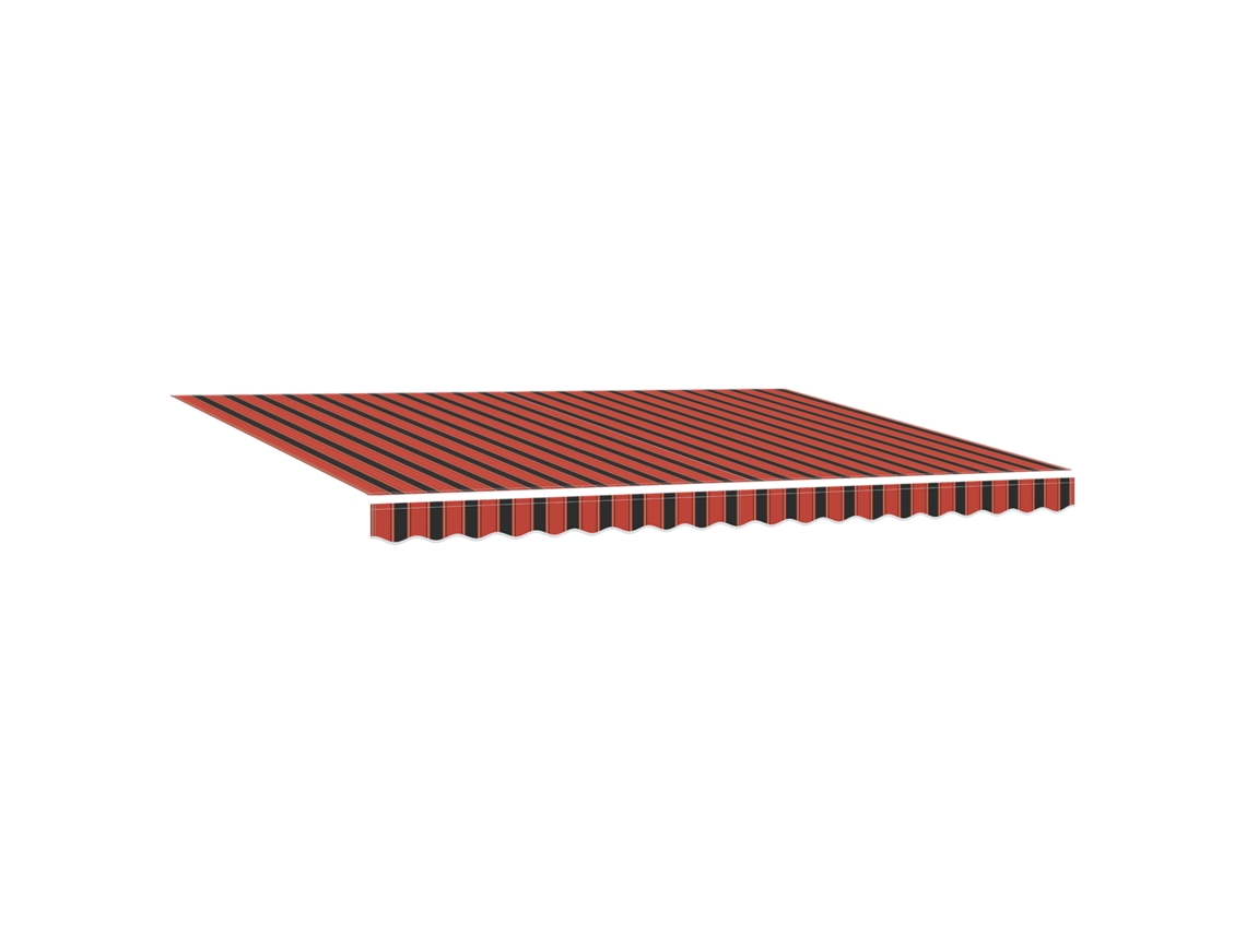 Toldo Retrátil Automático  Laranja E Castanho Vidaxl