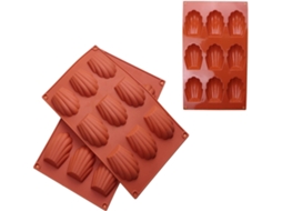 KOFIHETY Forma Para Madeleine 2 Peças Silicone Antiaderente 9 Cavidades Para Biscoitos Bolos E Doces