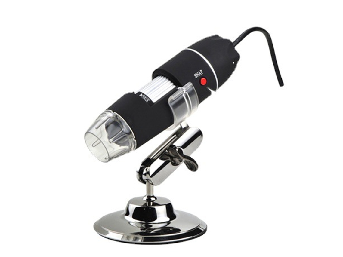 Microscópio Eletrônico Compacto para Viagem de Alta Definição 1600x Lupa Digital Industrial Cosmética Usb com Tripla Função, 8 Leds STELASPLEN