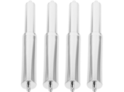 Conjunto De 4 Hastes Aço Inoxidável Para Suporte Papel Higiênico Com Roletes Mola, Ideais Para Banheiros