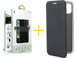 Capa e Película Apple iPhone 11 Pro Max SKYHE Flip Cover 1064 Preto