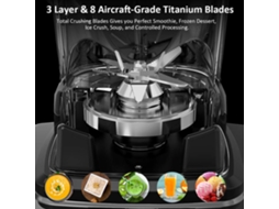Liquidificador Profissional 2000w com 8 Velocidades e Copo Tritan 2l LAXISCREED