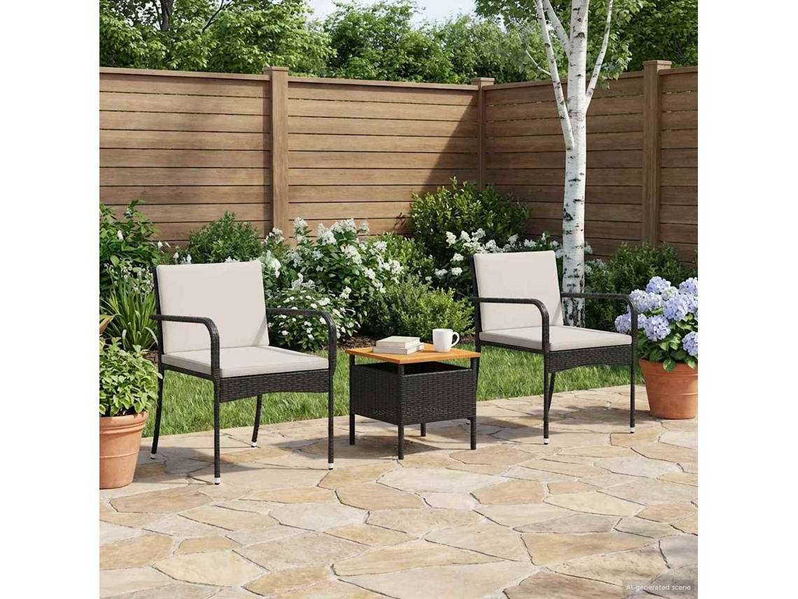 Vidaxl Conjunto Para Jardim Com Almofada Aço