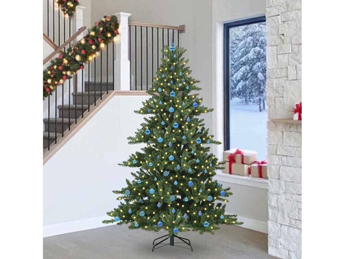 Vidaxl Árvore De Natal Articulada Artificial Verde 240 Cm Pvc E Aço