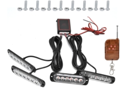 Luz Estroboscópica Led Haofy 12v Para Carro, Controle Remoto Sem Fio, Luz De Advertência Emergência Vermelha E Azul Para