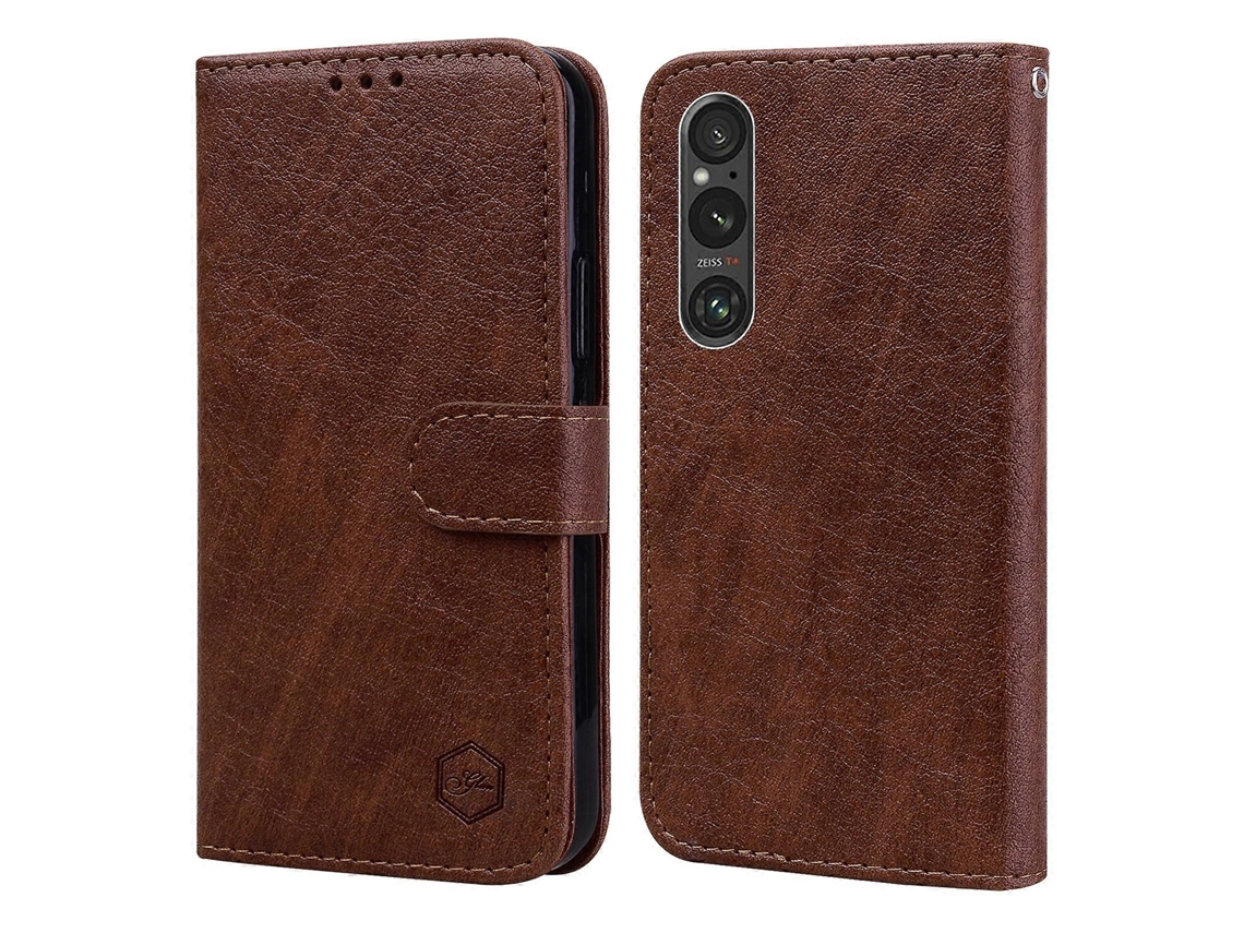 Capa Para Celular Com Textura De Couro Oleoso E Sensação De Pele Em Pu Tpu