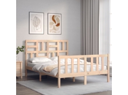 Vidaxl Cama Sem Colchão 140x200 Cm Madeira De Pinho Maciça