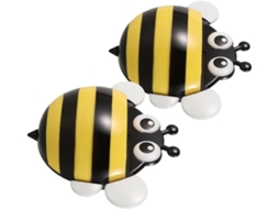 Conjunto de 2 Suportes Magnéticos Plástico para Marcadores, em Formato Abelha Amarela, Quadro Branco e Giz, Ar