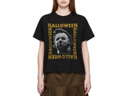 Rockinstone Halloween Movie Logo Frame Black Adult T-shirt Size:xl