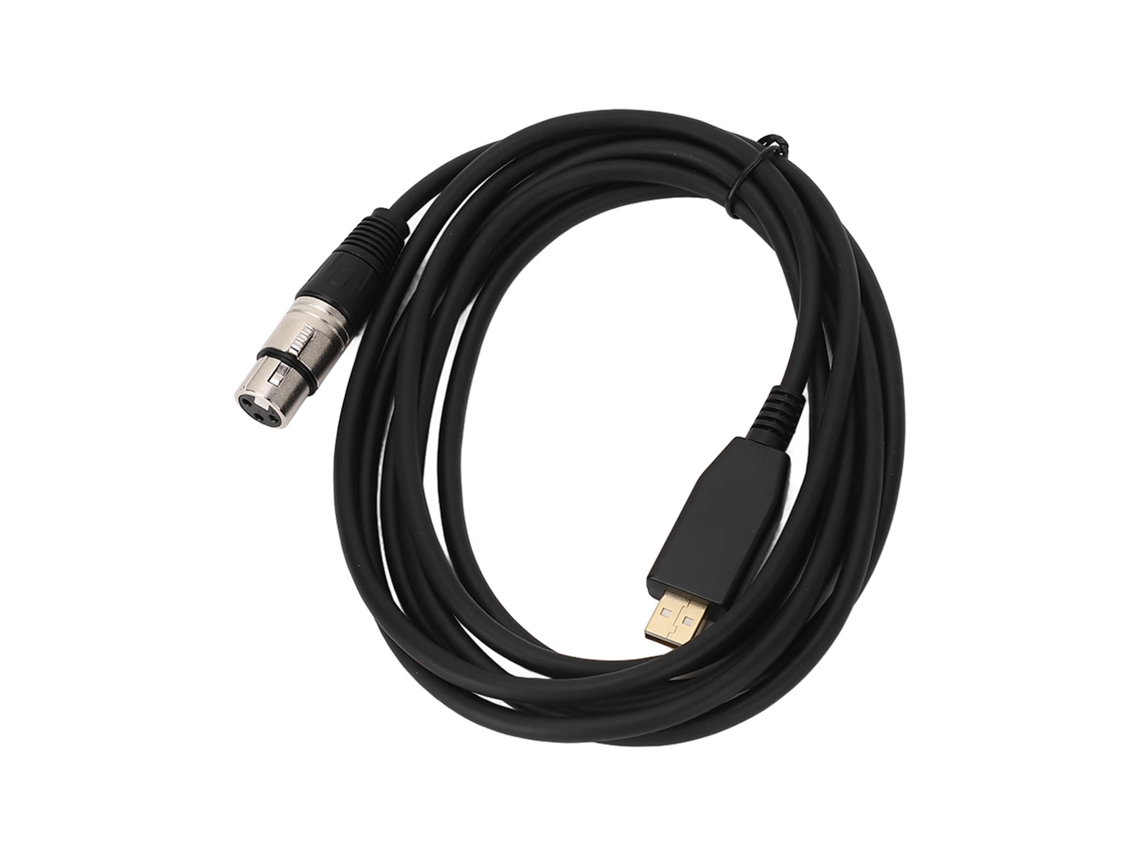 Cabo USB para Microfone, Cabo Conversor USB para XLR Fêmea, Cabo Adaptador para Microfone LAXISCREED