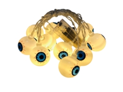Laxiscreed Luzes Led De Halloween Com Abóboras, Caveiras E Olhos, 6m, 40 Leds, Modo Constante E Intermitente