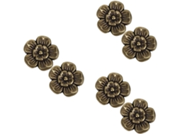 Conjunto De 6 Puxadores Retrô Latão Para Armários, Gavetas E Portas, Em Formato De Flor Ideais Para Móveis Cozinha