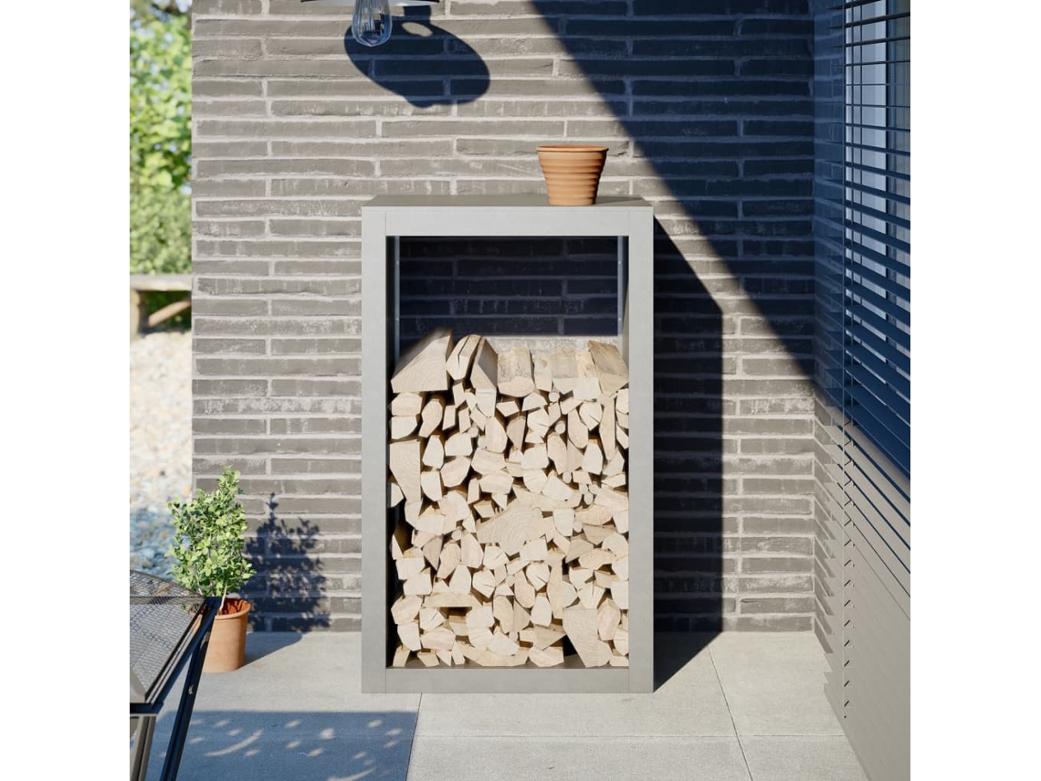 Vidaxl Suporte Para Lenha 60x40x100 Cm Aço Inoxidável
