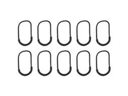 10pcs Pulls Zipper Smile Estilo Plástico Preto