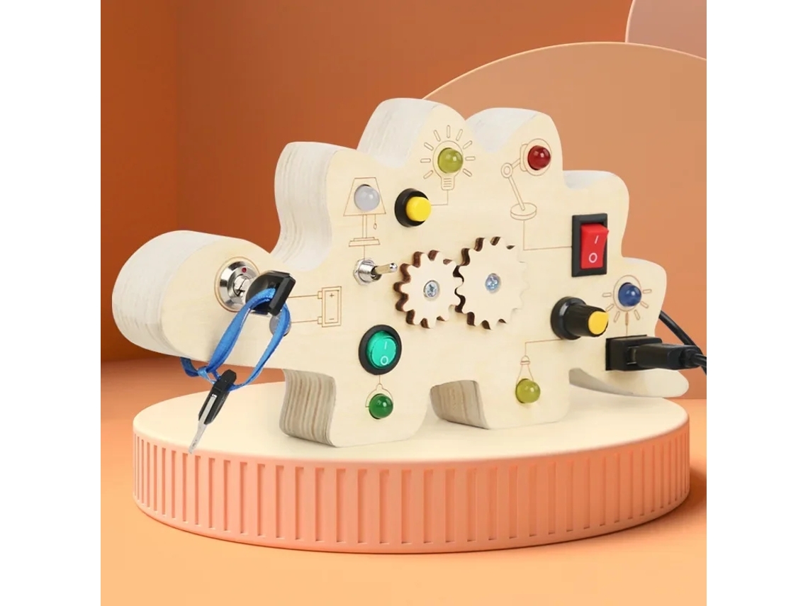 Placa de circuito Montessori com luz LED liga/desliga, brinquedo educacional cognitivo fino para bebês, presentes, Quadro Slowmoose