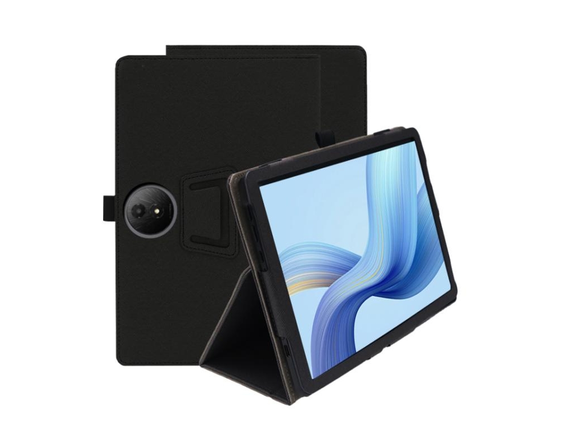 Capa De Couro Textura De Pele Halinuia, Cor Preta Para Tablet Tcl Nxtpaper 11 Plus De 11,5 Polegadas