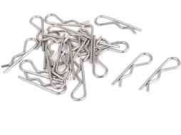 20 Unid. de Grampos de Cabelo com Pino Dividido, Presilhas, Ferragens Prateadas, 1, 2mm X 25mm CHABERLU