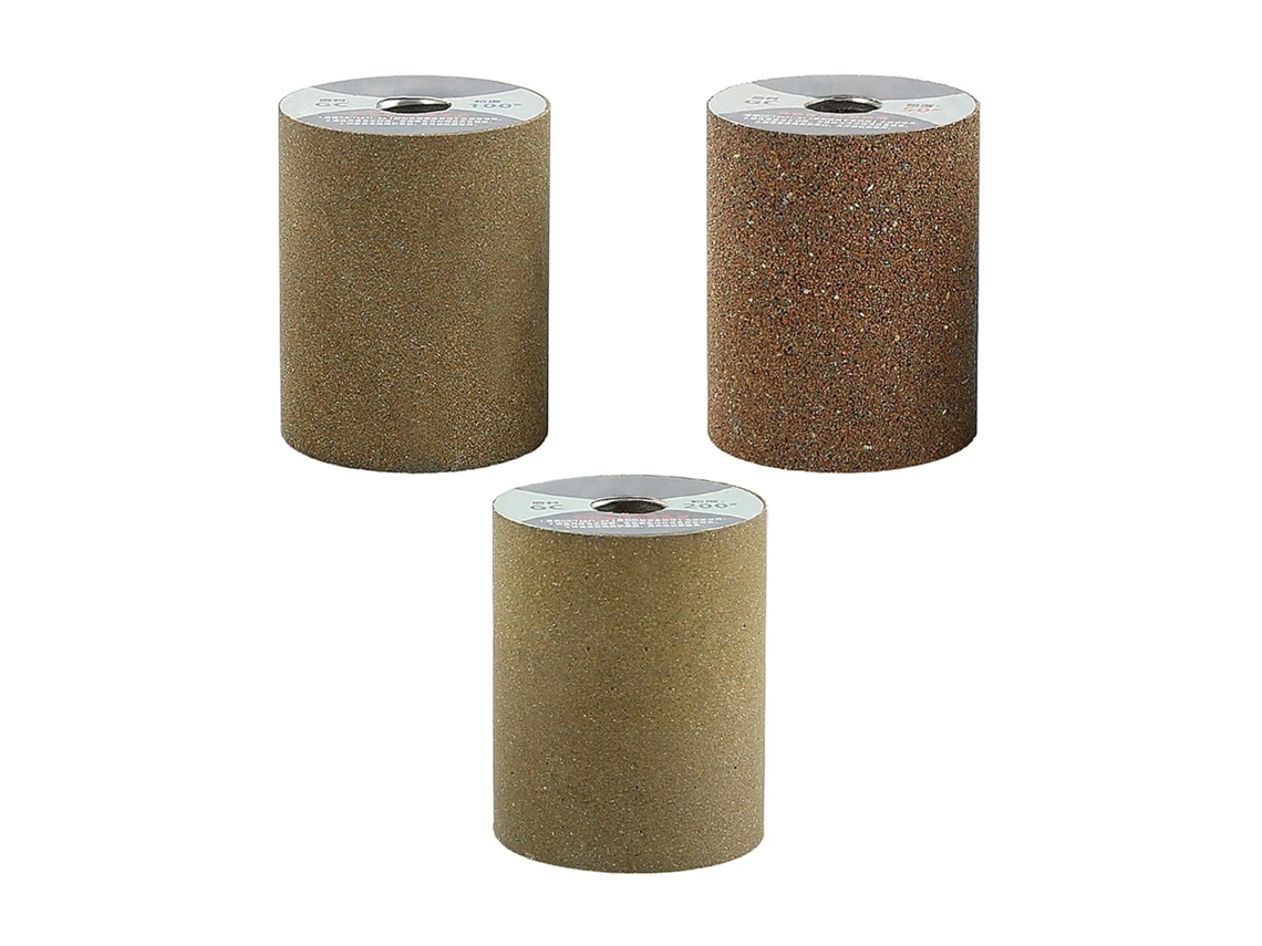 Conjunto De 3 Discos Desbaste Cilíndricos Com Rosca Para Acessório Esmerilhadeira Angular