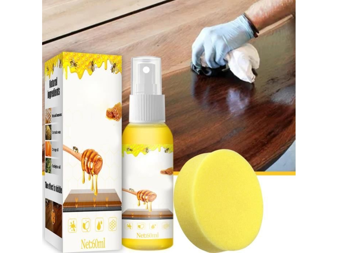 Abelha Cera Spray para Cuidados com Madeira 60ml Abelha Cera Spray para Cuidados com Madeira Pacote de Decoração Natural da Cikonielf