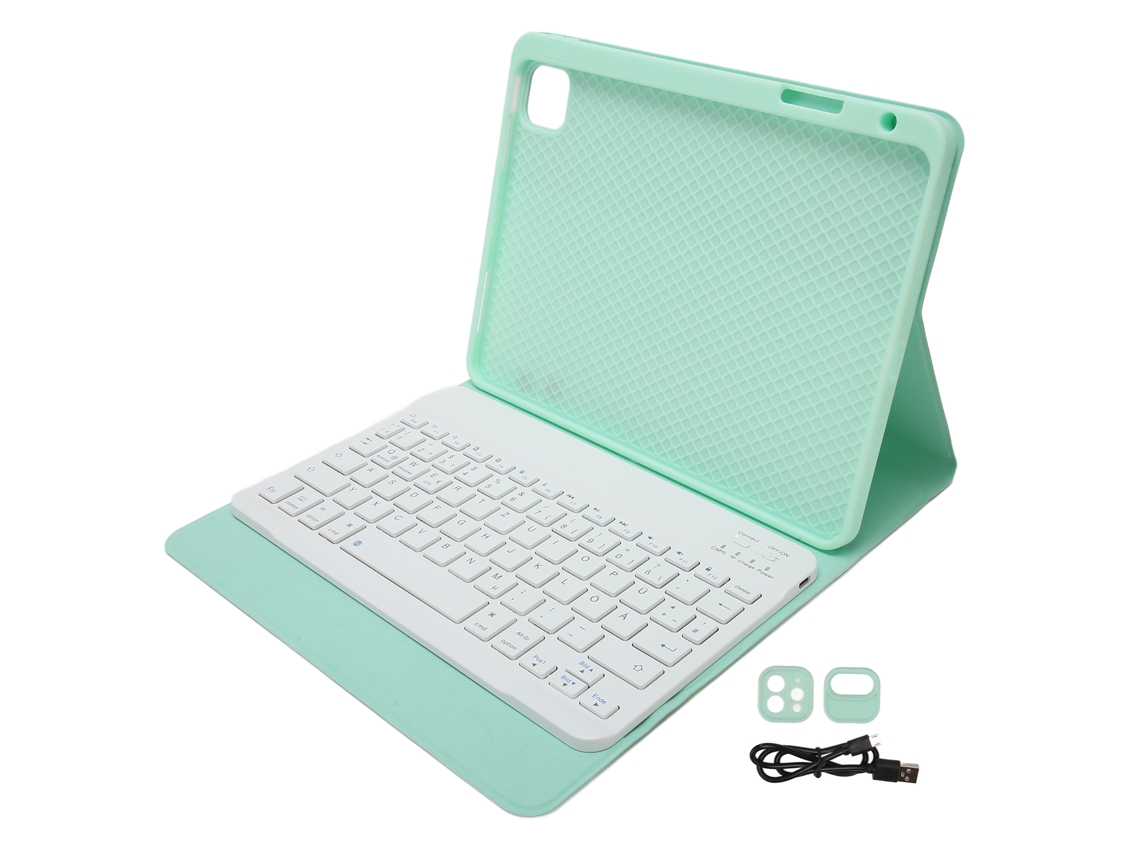 Raum-capa Com Teclado Alemão Para Ipad Air 4/5 10.9 Polegadas E Pro 11 Polegadas, Teclado Inteligente Verde