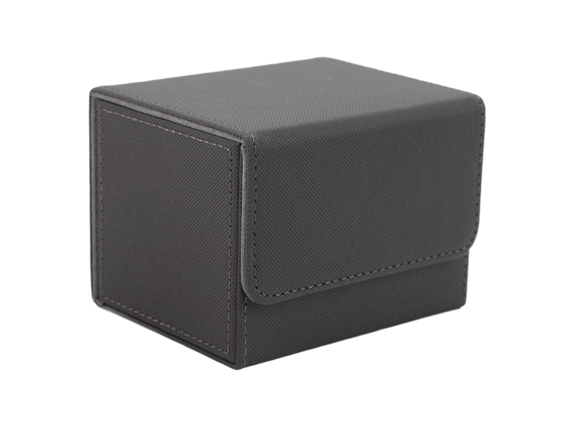 2026altiro-caja Para Baraja Magnética De Cuero Pu Com Tampa Grande Capacidade Para Cartas De Jogo Tarot Cinza