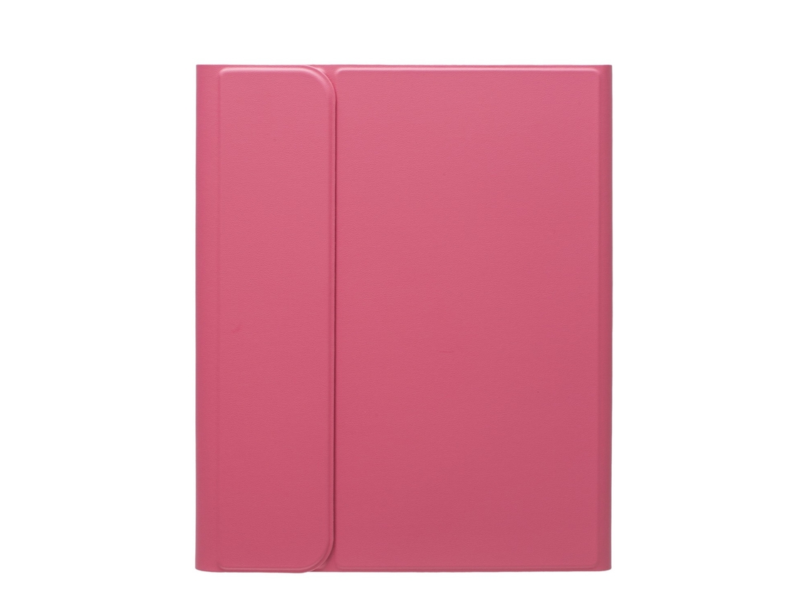 Capa Com Teclado Bluetooth Em Couro Compatível Com Ipad Air 11/6 2024, Cor Vermelho