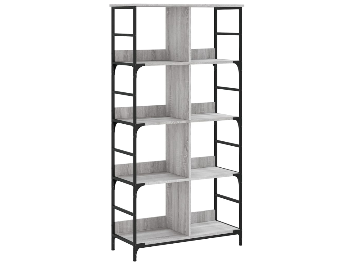 Estante Derivados de Madeira Cinzento Sonoma MAISON EXCLUSIVE (78,5x33x153 cm)