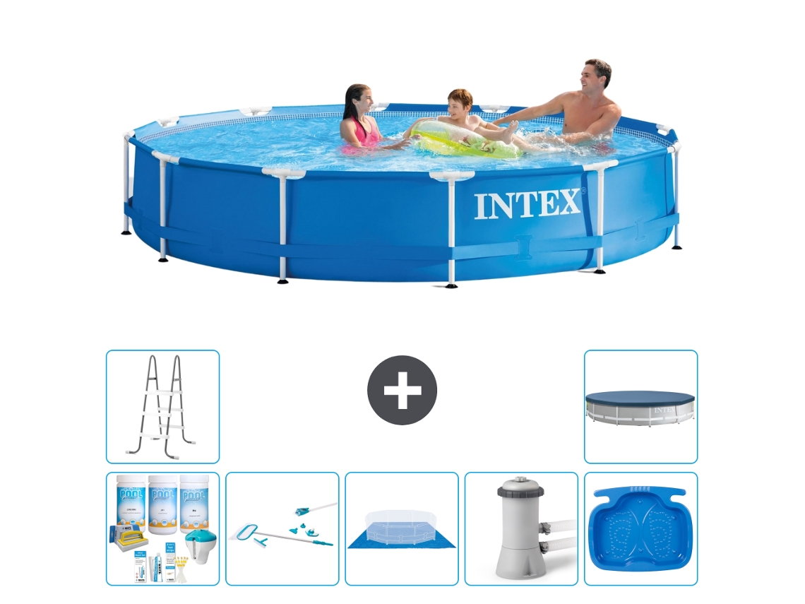 Intex Piscina Com Estrutura Redonda - 366x76 Cm - 8-peças S20436