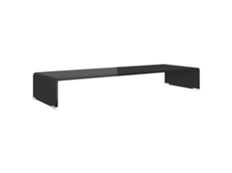 Tv Stand, Tv Stands Vidaxl Preto Vidro (90 X 30 X 13 Cm)