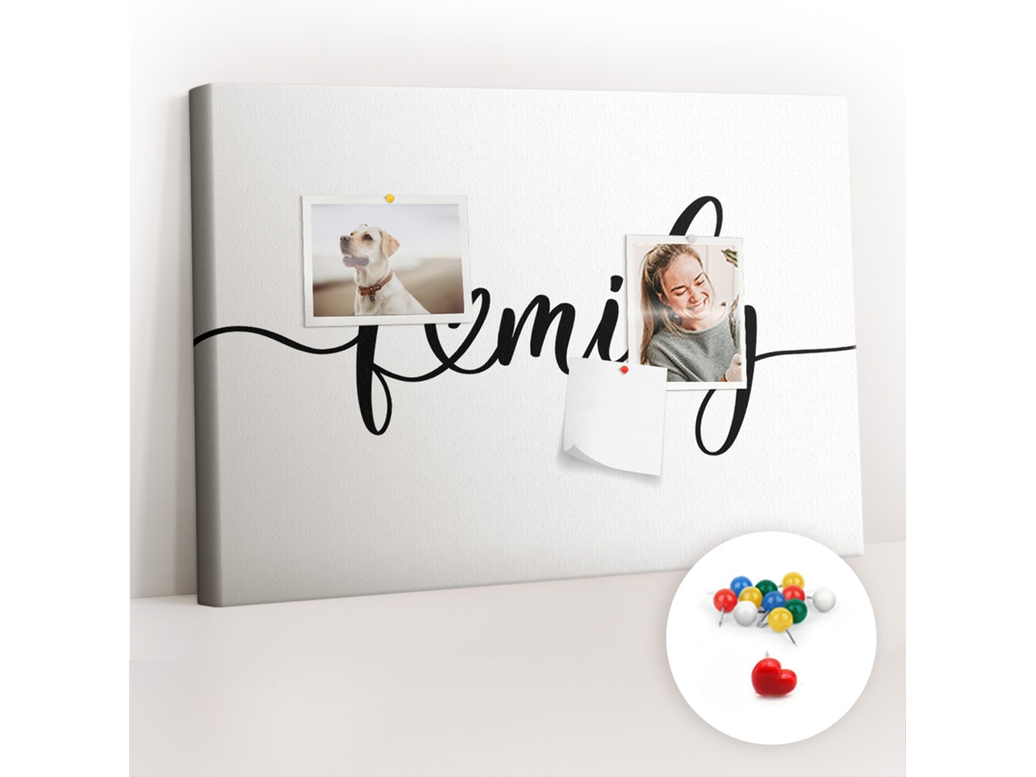 Lousa De Cortiça Inscrição "família" Para O Escritório Espelharte (60x40 Cm)