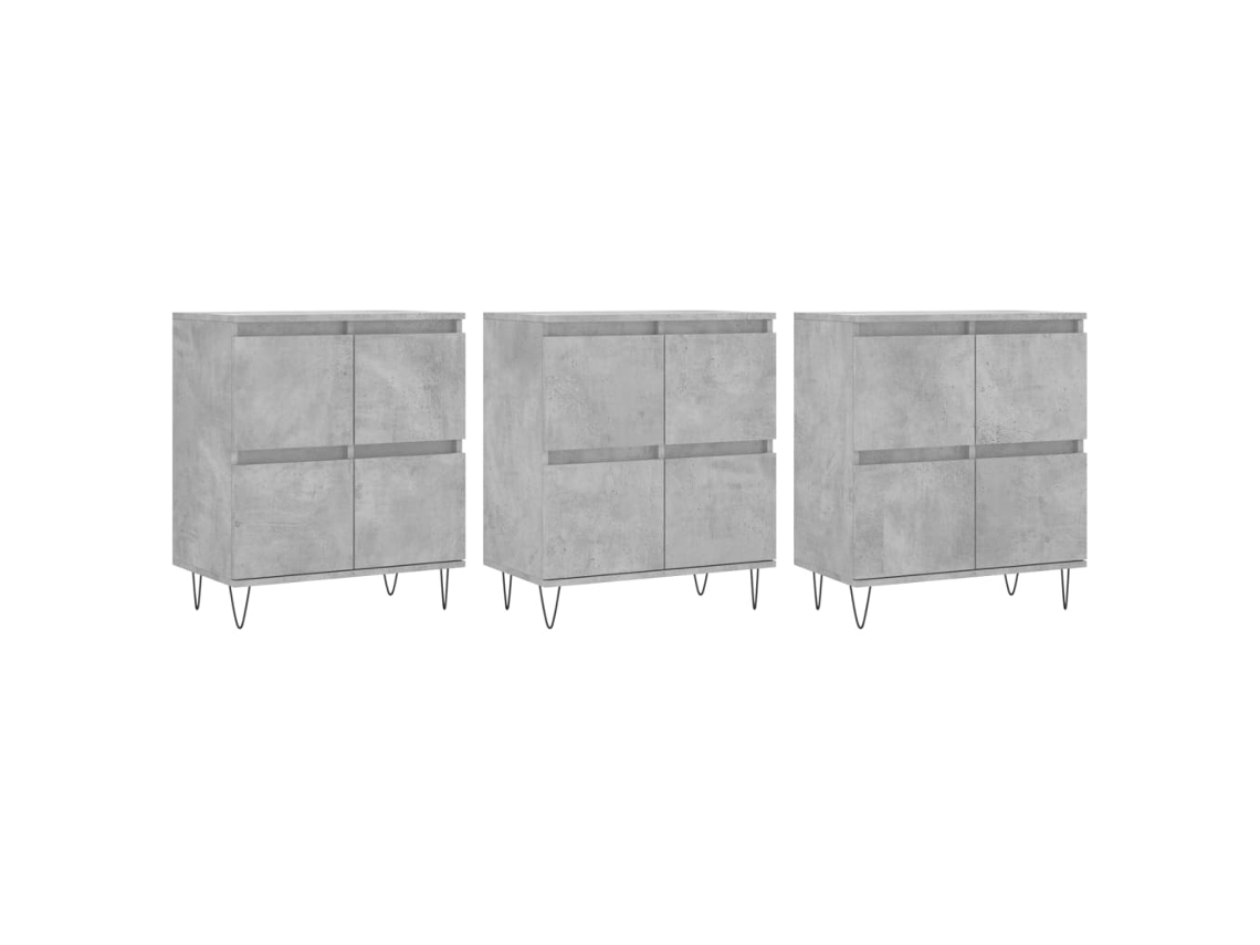 Sideboard, Sideboards Vidaxl Cinzeto Madeira Processada (n/a)
