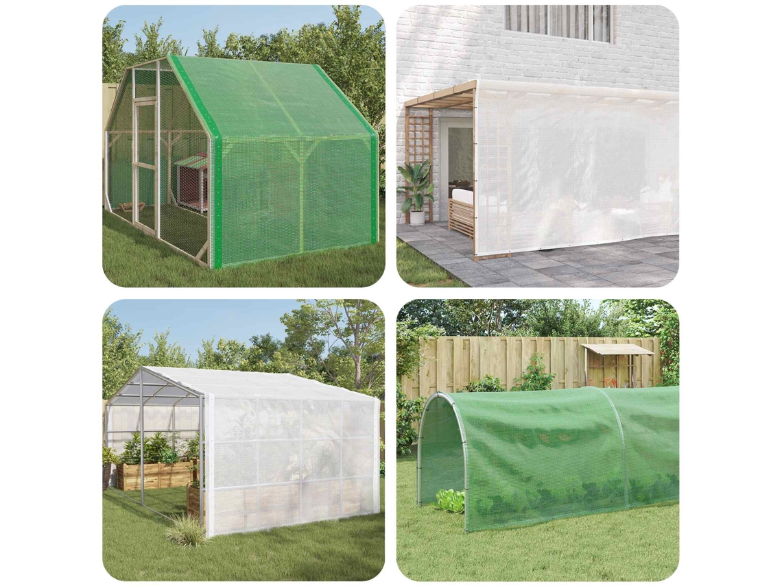 Vidaxl Lona Com Olhais 2 Unid. Verde 4 X 8 M 260 Gsm Pe