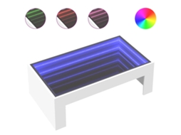 Mesa de centro branca Infinity MAISON EXCLUSIVE com luzes LED (90x50x30 cm)