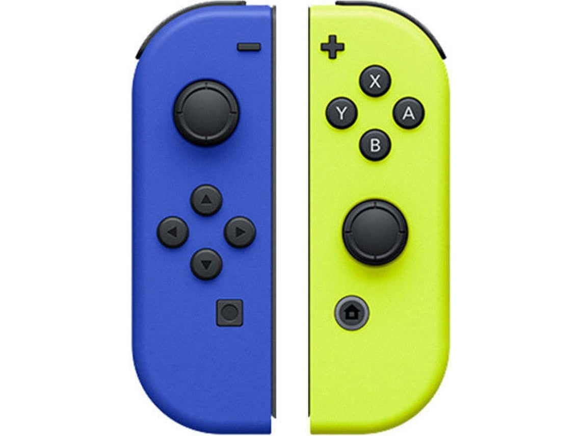Par de Controladores Joy-Con Esquerdo Azul / Direito Neon Amareloazul Amarelo Neon