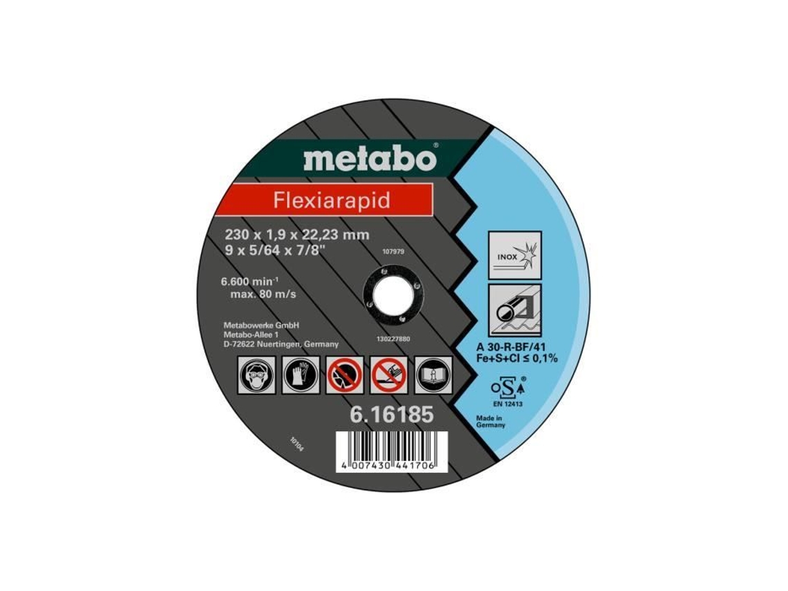 Discos de corte - METABO - Flexiarapid - Aço inoxidável - 150x1,6x22,2