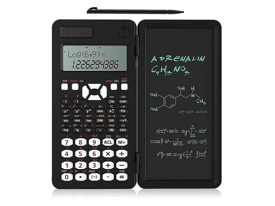 Calculadora Científica Com Bloco De Anotações, Calculadora Científica Com Energia Solar E Visor Lcd, Com 349 Funções, Ideal Para E-aquaforge