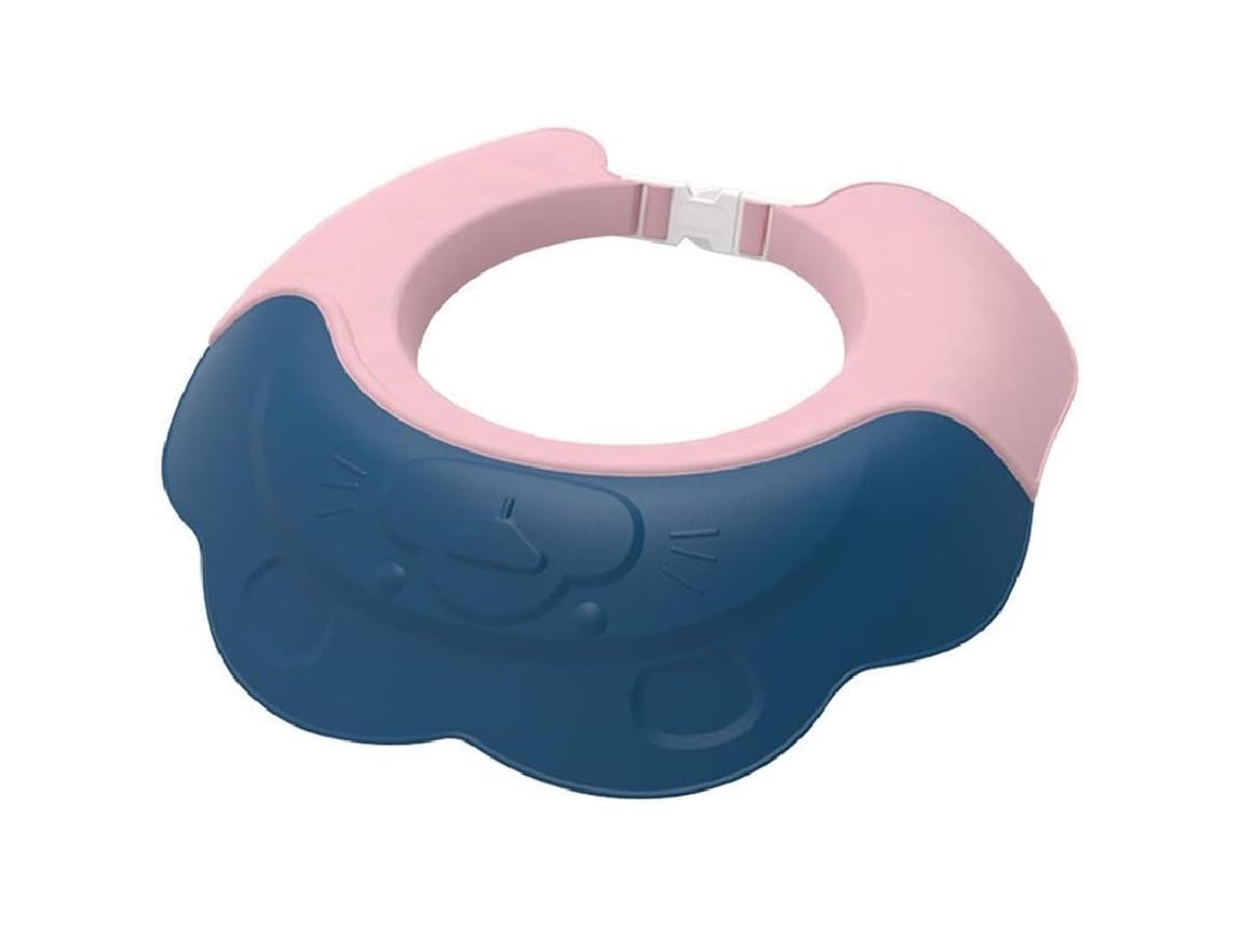 Touca de banho infantil Baby Lion ajustável, impermeável, em silicone, para proteger a cabeça e lavar o cabelo do bebê.