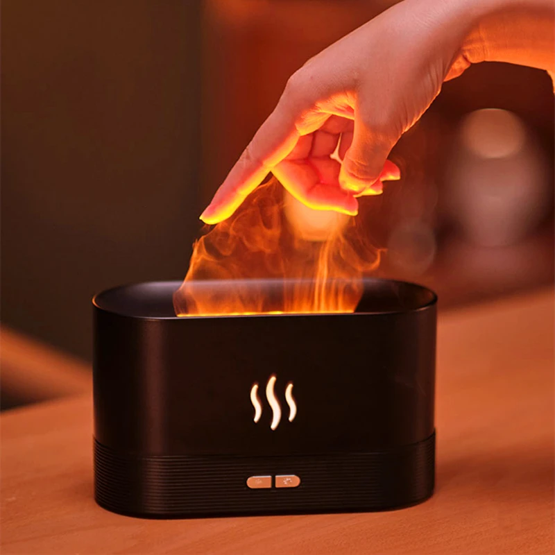 Umidificador com Luz Noturna Simulando Chama Branca BRILVIBERA