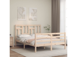 Estrutura De Cama Com Cabeceira 120x200 Cmmadeira Maciça