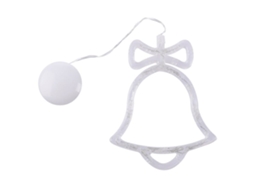 Conjunto de 5 Luzes de Natal em Led, Pendentes para Janela com Ventosa e Sinos, Baixo Consumo, Moderno, Ergonômico, Uso Diário STELASPLEN