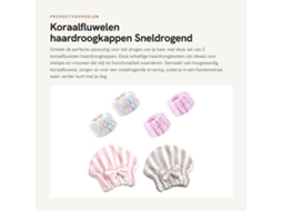 Solidchoice - Haardroogkap 2 Stuks - Koraalfluweel - Draagbaar - Sneldrogend - Polsbanden 4 Stuks - Zacht En Huidvriendelijk - Drooghaarkap