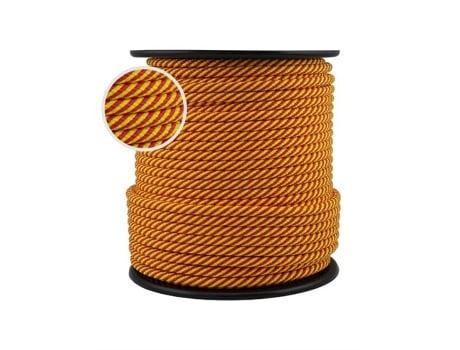 Corda Helicoidal Amarela E Vermelha 12 Mm X 100 M Gibalto