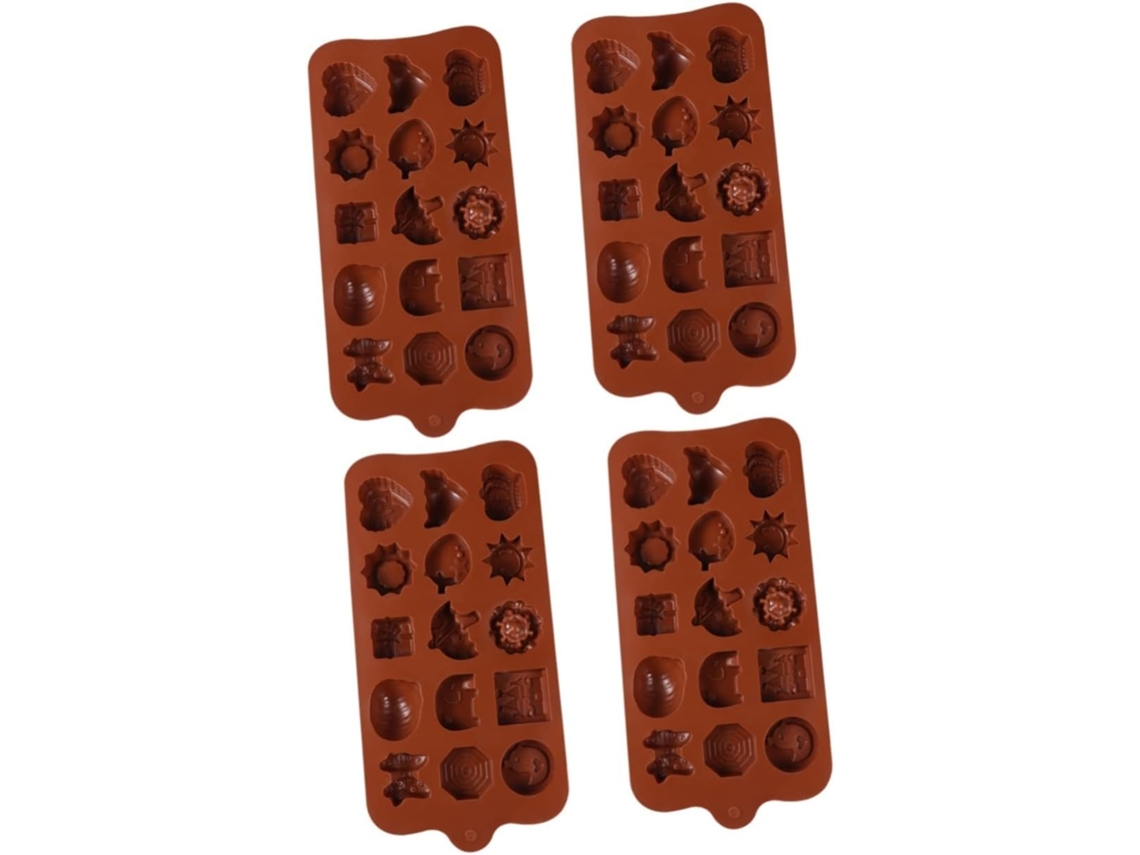De 4 Formas Multiuso Para Chocolate, Design Original, Cores Sortidas, Para Assar E Fazer Sobremesas Gokoco
