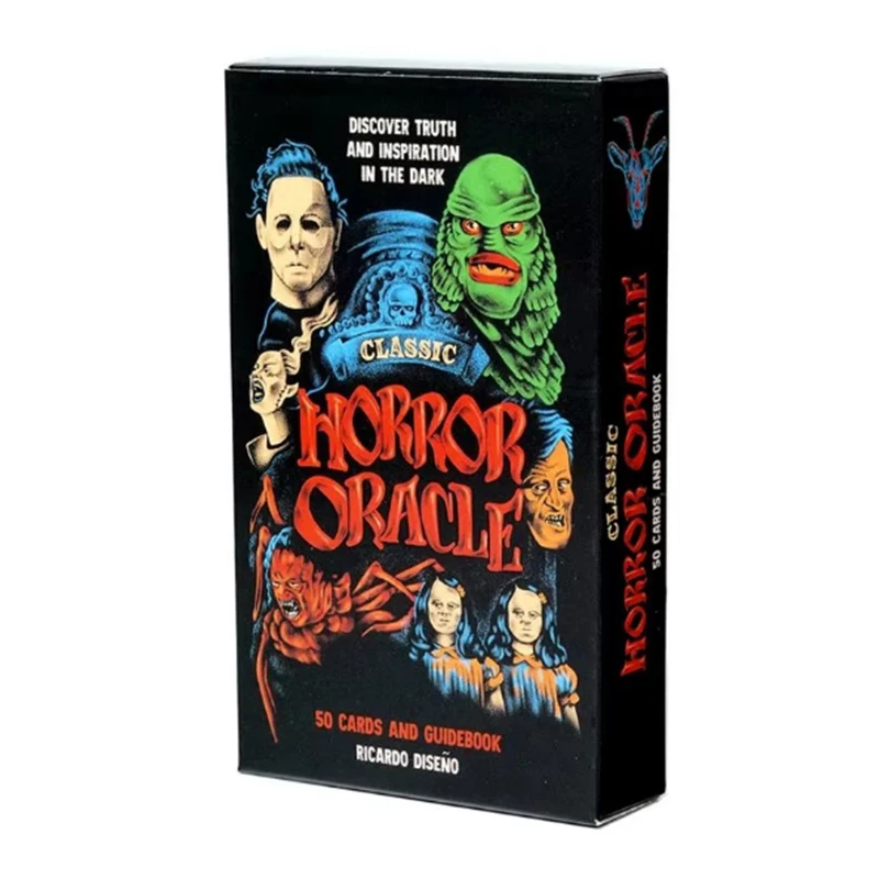 Cartas Oráculo de Terror Clássico do Tarô, Todas em Inglês, 50 Cartas