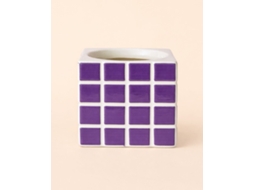Vaso Cerâmico Tile Lilás | Estilo Pop | Pur Plant