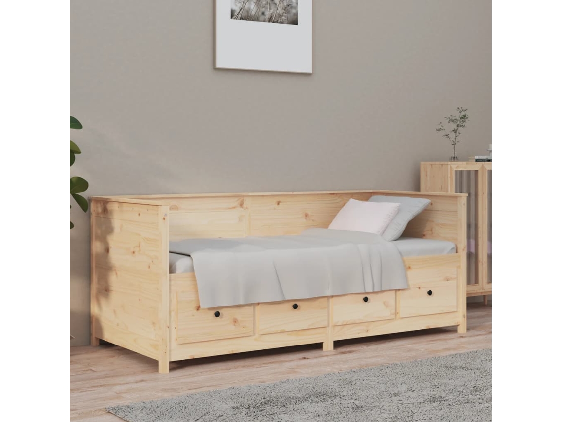 Vidaxl Sofá-cama Sem Colchão 90x190 Cm Madeira De Pinho Maciça