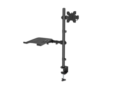 Soporte de Escritorio MANHATTAN Con Brazo para Monitor Y Bandeja para Notebook